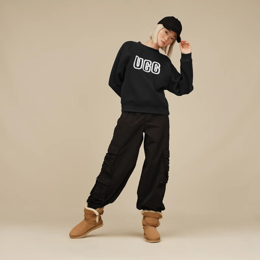 bluza z okrągłym dekoltem z logo ugg