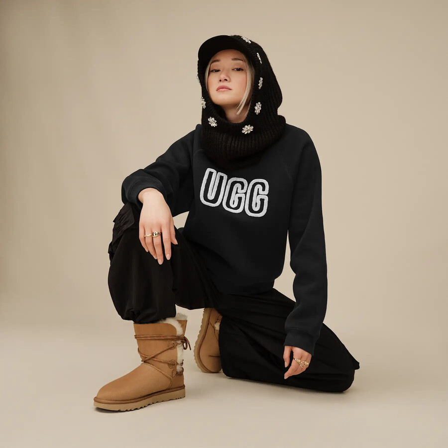 bluza z okrągłym dekoltem z logo ugg