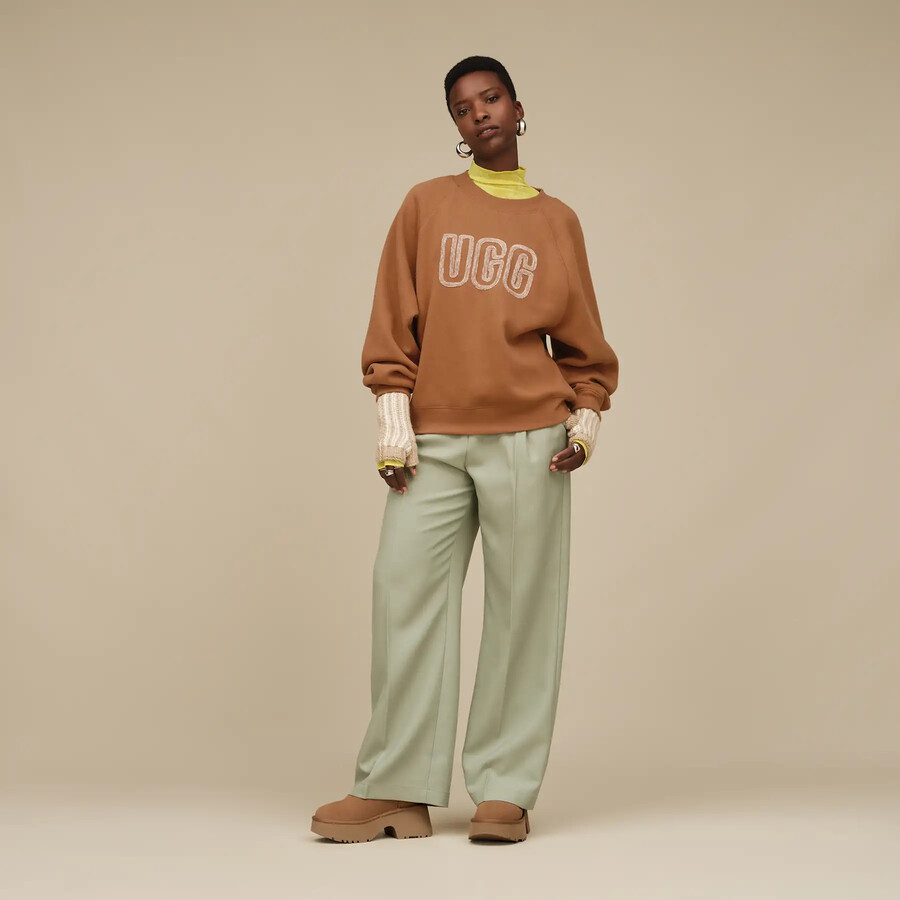 bluza z okrągłym dekoltem z logo ugg