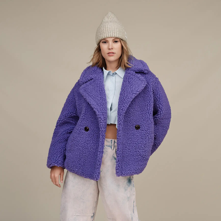 krótki płaszcz gertrude teddy