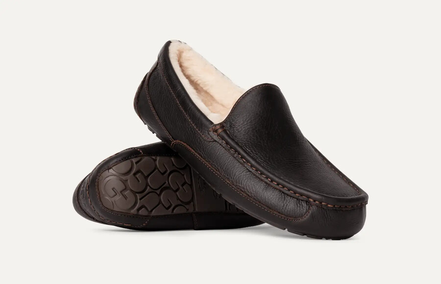 skórzane kapcie ascot